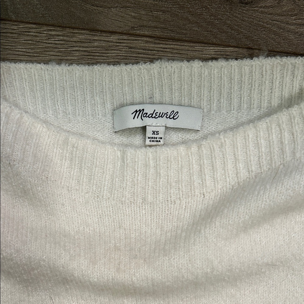 Madewell Soft White Knit Sweater - Picture 2 of 4